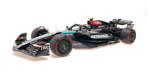 MERCEDES-AMG PETRONAS FORMULA ONE TEAM F1 W15 E PERFORMANCE – LEWIS HAMILTON – LAST RACE MERCEDES GP – ABU DHABI GP 2024 W/FIGURINE - L.E. 350 pcs. 1:12 model