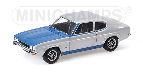 FORD CAPRI RS (RHD) – 1973 – SILVER/BLUE 1:18 model