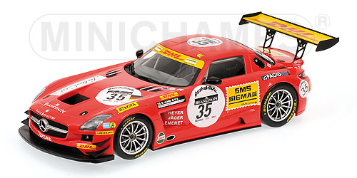 MERCEDES-BENZ SLS AMG GT3 – BLACK FALCON – HEYER/JÄGER/LEMERT – 24H SPA 2011 L.E. 2000 pcs. 1:18 model