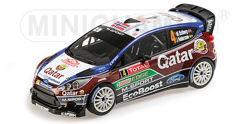 FORD FIESTA RS WRC – QATAR M-SPORT WORLD RALLY TEAM – OSTBERG/ANDERSSON – RALLY MONTE CARLO 2013 L.E. 504 pcs. 1:18 model
