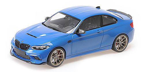 BMW M2 CS – 2020 – BLUE METALLIC W/GOLD WHEELS 1:18 model
