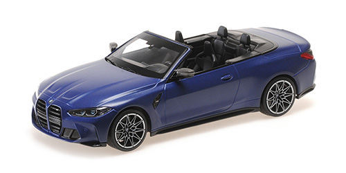BMW M4 CABRIOLET – 2021 – MATT BLUE METALLIC 1:18 model