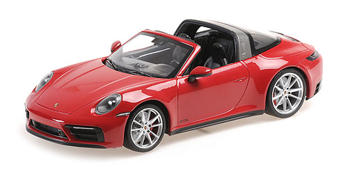 PORSCHE 911 (992) TARGA 4 GTS – 2021 – RED - L.E. 660 pcs. 1:18 model