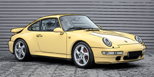 PORSCHE 911 (993) TURBO – 1995 – YELLOW 1:18 model
