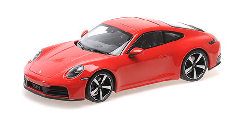 PORSCHE 911 (992.2) CARRERA COUPE – 2024 – RED 1:18 model