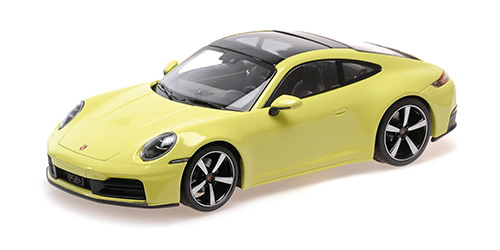 PORSCHE 911 (992.2) CARRERA COUPE – 2024 – YELLOW METALLIC 1:18 model