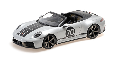 PORSCHE 911 (992.2) CARRERA GTS CABRIOLET 911 SPIRIT 70 – 2025 – SILVER METALLIC 1:18 model