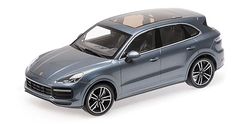 PORSCHE CAYENNE TURBO S – 2017 – BLUE METALLIC - L.E. 300 pcs. 1:18 model