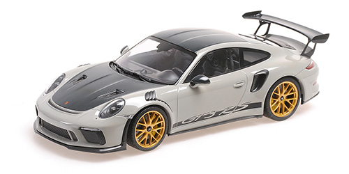 PORSCHE 911 GT3RS (991.2) – 2019 – CHALK W/ WEISSACH PACKAGE W/ GOLDEN MAGNESIUM WHEELS 1:18 model