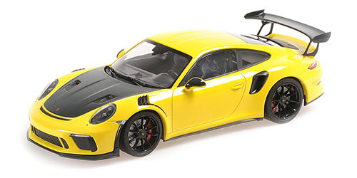 PORSCHE 911 GT3RS (991.2) – 2019 – YELLOW W/ BLACK WHEELS 1:18 model