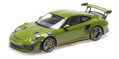 PORSCHE 911 GT3RS (991.2) – 2019 – GREEN W/ SILVER WHEELS 1:18 model