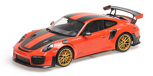 PORSCHE 911 (991.2) GT2RS – 2018 – ORANGE W/ WEISSACH PACKAGE W/ GOLDEN MAGNESIUM WHEELS - L.E. 300 pcs. 1:18 model