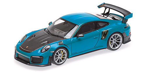 PORSCHE 911 (991.2) GT2RS – 2018 – BLUE W/ BLACK WHEELS 1:18 model