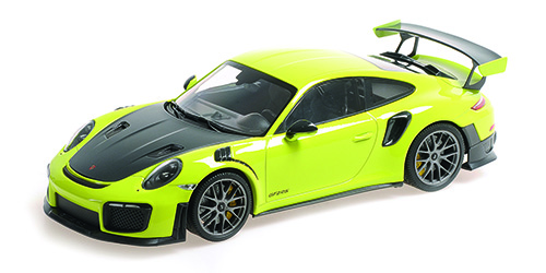 PORSCHE 911 (991.2) GT2RS – 2018 – GREEN W/ SILVER MAGNESIUM WHEELS 1:18 model