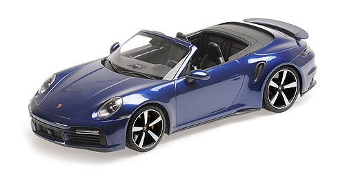 PORSCHE 911 (992) TURBO S CABRIOLET – 2020 – BLUE METALLIC - L.E. 302 pcs. 1:18 model