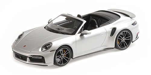 PORSCHE 911 (992) TURBO S CABRIOLET – 2020 – SILVER - L.E. 302 pcs. 1:18 model