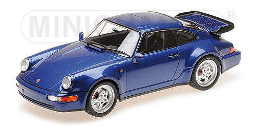 PORSCHE 911 TURBO (964) – 1990 – BLUE METALLIC 1:18 model