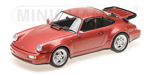 PORSCHE 911 TURBO (964) – 1990 – RED METALLIC L.E. 504 pcs. 1:18 model