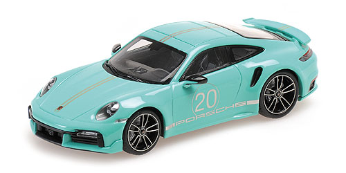 PORSCHE 911 (992) TURBO S COUPE SPORT DESIGN – 2021 – GREEN 1:18 model