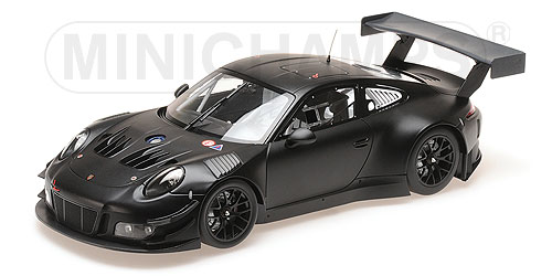 PORSCHE 911 GT3 R – PLAINBODY VERSION – MATT BLACK L.E. 300 pcs. 1:18 model