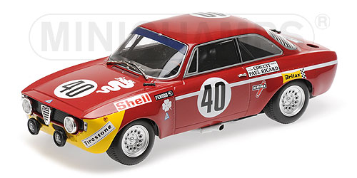 ALFA ROMEO GTA 1300 JUNIOR – PICCHI/CHASSEUIL – WINNERS DIV.1 12H PAUL RICARD 1971 - L.E. 336 pcs. 1:18 model