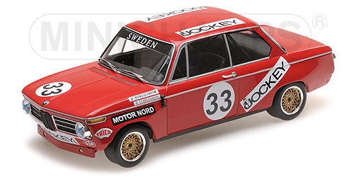 BMW 2002 – JOCKEY RACING – TOBIASSON/NORDSTRÖM – NÜRBURGRING 6 HOURS 1972 - L.E. 450 pcs. 1:18 model