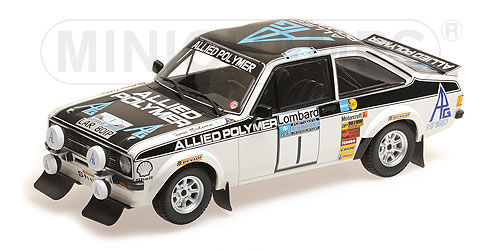 FORD RS 1800 – ALLIED POLYMER GROUP – MÄKINEN/LIDDON – WINNERS LOMBARD RAC RALLY 1975 - L.E. 300 pcs. 1:18 model