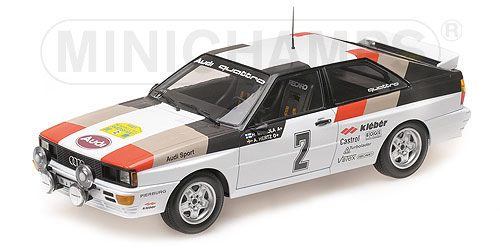 AUDI QUATTRO – AUDI SPORT – MIKKOLA/HERTZ – WINNERS INTERNATIONAL SWEDISH RALLY 1981 - L.E. 504 pcs. 1:18 model