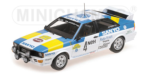 AUDI QUATTRO – AUDI SPORT SWEDEN – BLOMQVIST/CEDERBERG – WINNERS INTERNATIONAL SWEDISH RALLY 1982 - L.E. 350 pcs. 1:18 model