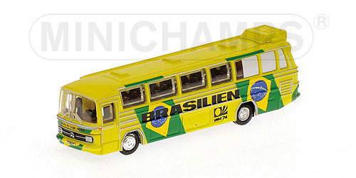 MERCEDES-BENZ O302 (LHD) – FUSSBALL-WELTMEISTERSCHAFT 1974 – MANNSCHAFTSBUS ‘BRASILIEN’ - L.E. 999 pcs. 1:160 model