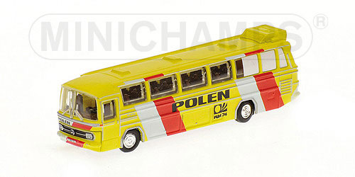 MERCEDES-BENZ O302 (LHD) – FUSSBALL-WELTMEISTERSCHAFT 1974 – MANNSCHAFTSBUS ‘POLEN’ L.E. 999 pcs. 1:88 model