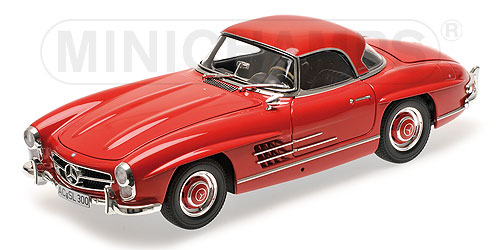 MERCEDES-BENZ 300 SL ROADSTER (W198) – 1957 – RED – W/ HARDTOP L.E. 600 pcs. 1:18 model
