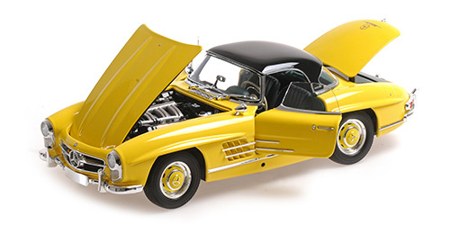 MERCEDES-BENZ 300 SL ROADSTER (W198) – 1958 – YELLOW – W/ HARDTOP 1:18 model