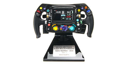 STEERING WHEEL MERCEDES AMG PETRONAS F1 TEAM W11 EQ PERFORMANCE – LEWIS HAMILTON 2020 WORLD CHAMPION 1:2 model