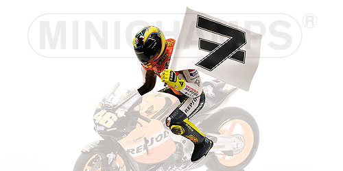 FIGURINE – VALENTINO ROSSI – MOTOGP PHILIP ISLAND – 2003 L.E. 2400 pcs. 1:12 model