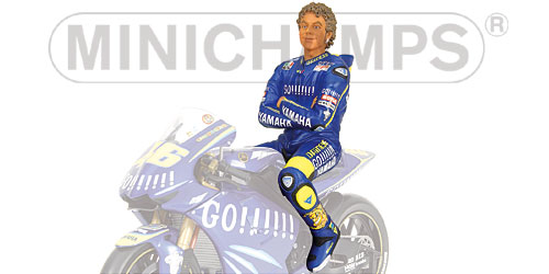 FIGURINE SITTING – VALENTINO ROSSI – NO SUNGLASSES – MOTOGP 2004 L.E. 4646 pcs. 1:12 model