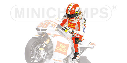 FIGURINE – MARCO SIMONCELLI – MOTOGP 2011 – ‘WHEELIE’ L.E. 1158 pcs. 1:12 model