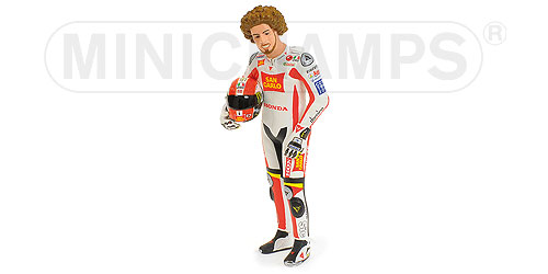 FIGURINE – MARCO SIMONCELLI – MOTOGP 2011 – ‘POSING’ L.E. 1158 pcs. 1:12 model