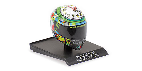 HELMET – VALENTINO ROSSI – MOTOGP MISANO 2010 ‘CLOCK ARTWORK’ 1:10 model