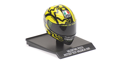 HELMET – VALENTINO ROSSI – MOTOGP 2010 ‘DUCATI TEST VALENCIA’ 1:10 model