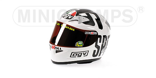 AGV HELMET – VALENTINO ROSSI – WORLD CHAMPION MOTOGP PHILIP ISLAND 2004 1:2 model