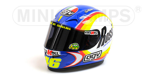 AGV HELMET – VALENTINO ROSSI – WORLD CHAMPION – MOTOGP SEPANG 2005 L.E. 999 pcs. 1:2 model