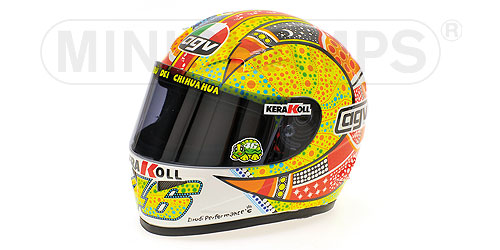 AGV HELMET – VALENTINO ROSSI – MOTOGP PHILLIP ISLAND – 2007 L.E. 999 pcs. 1:2 model