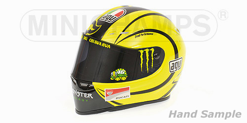 AGV HELMET – VALENTINO ROSSI – MOTOGP 2010 DUCATI TEST VALENCIA 1:2 model