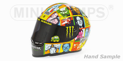 AGV HELMET – VALENTINO ROSSI – MOTOGP LAGUNA SECA – 2010 L.E. 999 pcs. 1:2 model