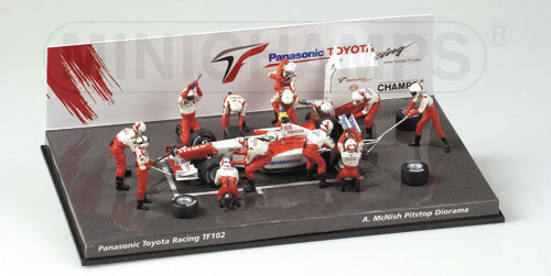 TOYOTA MCNISH DIORAMA W.CAR PS’02 1:43 model