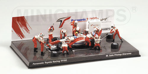 TOYOTA M.SALO DIORAMA W.CAR PS’02 1:43 model