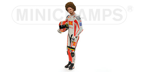 FIGURINE – MARCO SIMONCELLI – MOTOGP 2011 – ‘POSING’ L.E. 999 pcs. 1:6 model