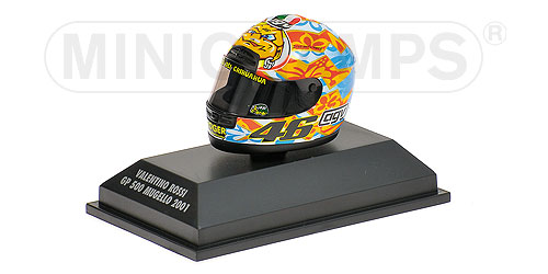 AGV HELMET – VALENTINO ROSSI – WORLD CHAMPION GP 500 MUGELLO 2001 1:8 model