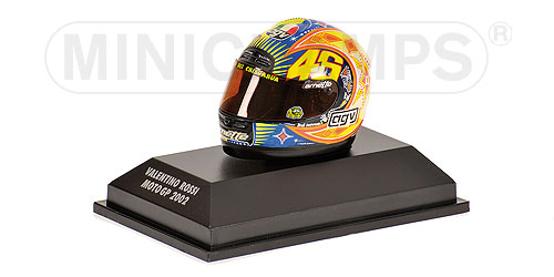 AGV HELMET – VALENTINO ROSSI – WORLD CHAMPION MOTOGP 2002 1:8 model